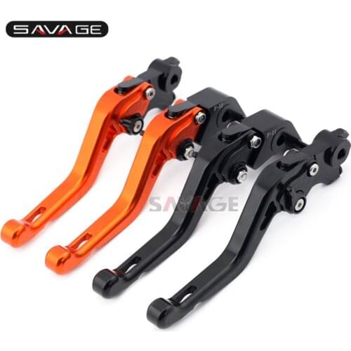 CNC Short Brake Clutch Levers For 690 DUKE R 2014 2015 2016 2017 Motorcycle Accessories Adjustable Motos One Pair Aluminum