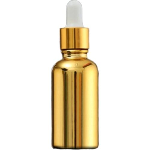 Gold Glass Essential Oil Dropper Bottles Vial 5ML 10ML 30ML 50ML 100ML Empty Cosmetic Serum Packaging Bottles 50 pieces