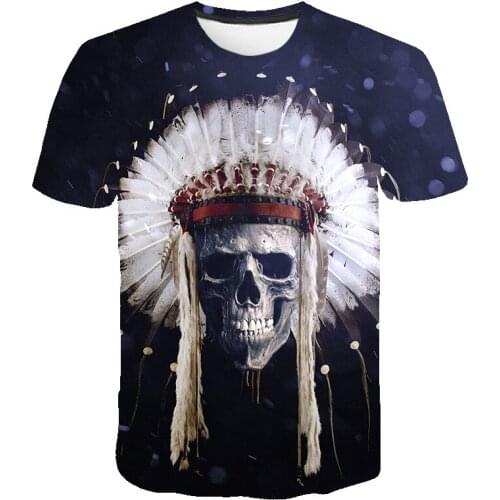 Skull t shirt 3d Print Terror T-shirt Men Funny Punk T Shirts 2020 Hip hop Mens Clothes Retro Casual Clothing O-Neck Tee Tops