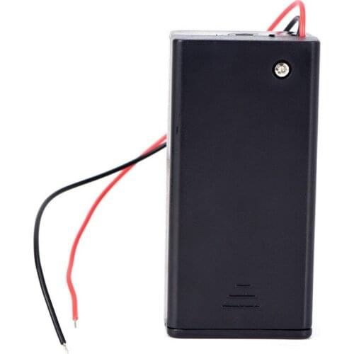 Hot sale 1PC 9V Battery Case 9V Volt PP3 Battery Holder Box DC Case With Wire Lead ON/OFF Switch Cover