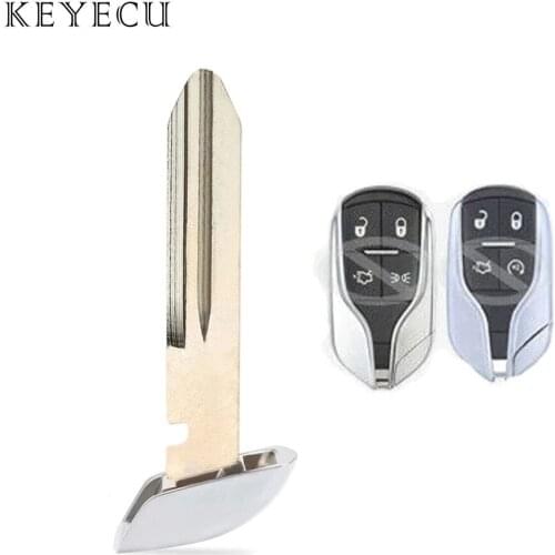 KEYECU New Smart Remote Key Blade Replacement Uncut Blank Blade Emergency Insert Blade for Maserati Ghibli Quattroporte