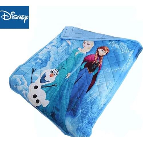 Disney frozen summer quilt for children bedroom decoration 150x200cm girls home textile birthday gifts cartoon hot sale blue new