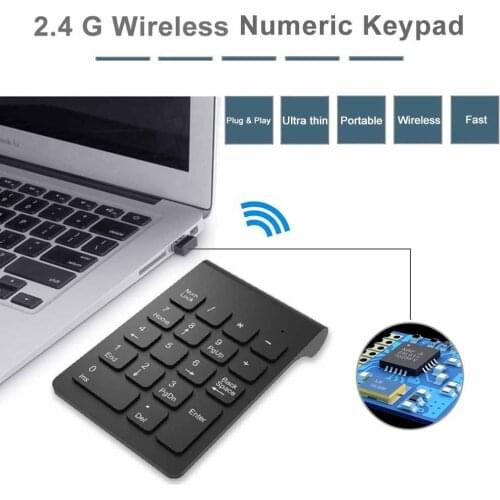 Mini Wireless Numeric Keypad Numpad 18 Keys Digital Keyboard for Accounting Teller Laptop Notebook Tablets Bluetooth keyboard