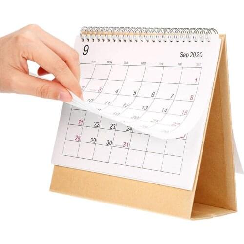 Desk Calendar 2019-2020 Monthly Desk Desk-Top Flip Calendar Stand Up For Office Table Planner Teacher Family Date Notepad
