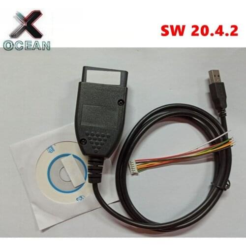 Newest FW 19.6.1 SW 20.4.2 1st OBD2 Interface 1st V20.4 ATMEGA162 CHIP+FTDI FT232RL+MCP2515+ATMEL740 support multi-language