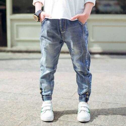 2017 new autumn kids pants baby clothes boys jeans children jeans for boys casual denim pants 5-14Y toddler clothing