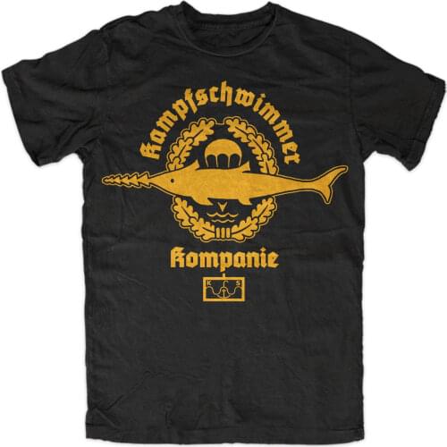 2019 New T Shirt Casual Men Clothing Kampfschwimmer Kompanie T-Shirt Druck Gold Eckernforde Elitesoldat Sawfishnerd T Shirts