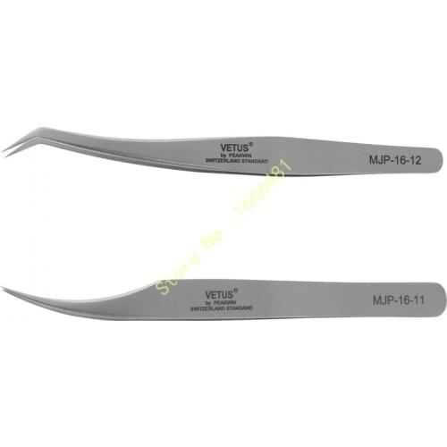 5pcs/lot Vetus MJP Series Stainless Steel Eyelashes Extension Tweezers VETUS Free Shipping