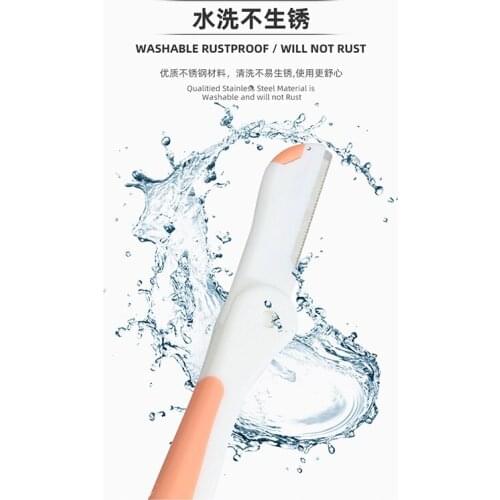 Portable Three-piece Small Foldable Macro Eyebrow Trimmer Razor Trimmer Set Decoration Eyebrow Trimmer Facial Hair Removal Tool