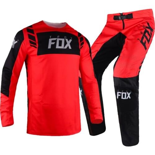 Hot Sale!MX ATV Dirt Bike Racing 360 Mach Jersey Pants Combo For Honda Motorcycle Street Moto Gear Set Automotive Black/Red Suit