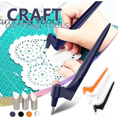 Craft Cutting Tools 360 Rotating Blade Paper-Cutter 3 Replace Blade Craft Cutting Knife DIY Art Wear-Resisting Leathercraft Cut
