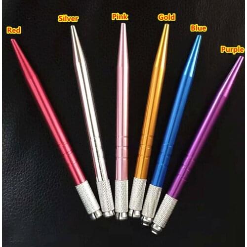50pcs/pack Microblading Tattoo Machine Tools Tattoo Permanent Tattoo Eyebrow Makeup Manual Pen Handle Eyelash Mini Manual Tools