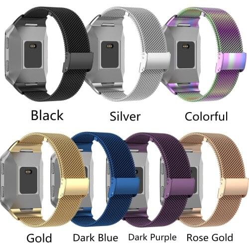 Luxury Metal Strap For Fitbit Ionic Stainless Steel Metal Mesh Replacement Belt For Fitbit Ionic Smart Watch Wristband