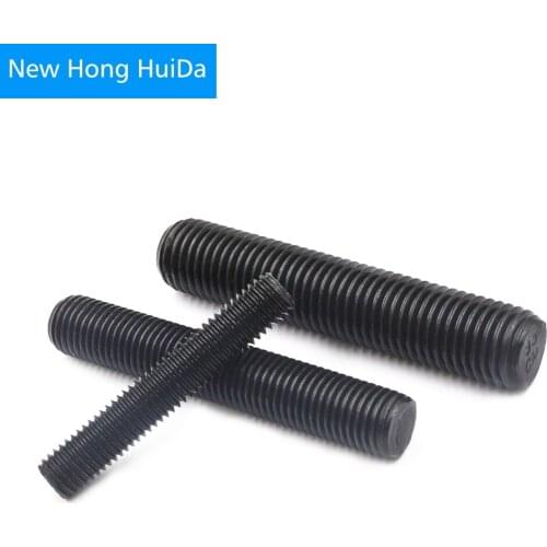 Full Thread Rod Stud Bar Screw Bolt Black Carbon Steel M8 M10 M12 M16 M20 M24 M27 M30 M33 M36