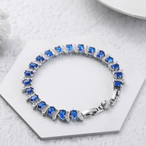 Vintage Charm Bracelet Inlay Oval Cubic Zirconia Luxury Geometry S925 Jewelry For Womens Wedding Party Best Anniversary Gifts