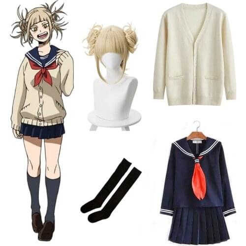My Hero Academia Cosplay Costume Boku No Hero Bakugo Fancy Himiko Toga JK Uniform for Women Halloween Costume