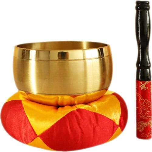 1 Set Delicate Copper Spiritual Meditation Bowl Handmade Practical Delicate Spiritual Prayer Bowl Buddha Sound Bowl A50