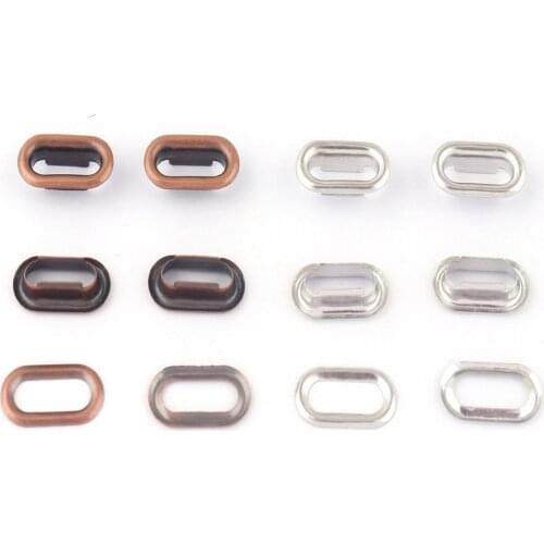 10mm Silver Metal Eyelets Grommets with Washers Grommets Rivet Purse Oval Eyelets for Webbing Canvas Clothes Leather Craft Shoes