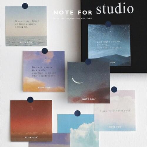 100sheets Memo Pad Dream Series Ins Scenery Message Memo Notes Office School Supplies stationery