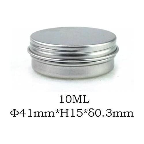 1000PCS/LOT Free shipping 10ml 41*15mm aluminium jars cream jars with screw lid 10g aluminum tins, aluminum lip balm container