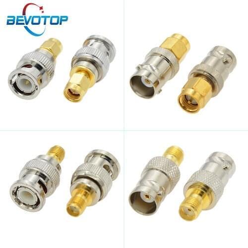 50pcs/lot 4 Types SMA to BNC M/F Radio Antenna Connector Adapter RF Coax Converter M/F Radio Antenna Adapters Kit Coaxial