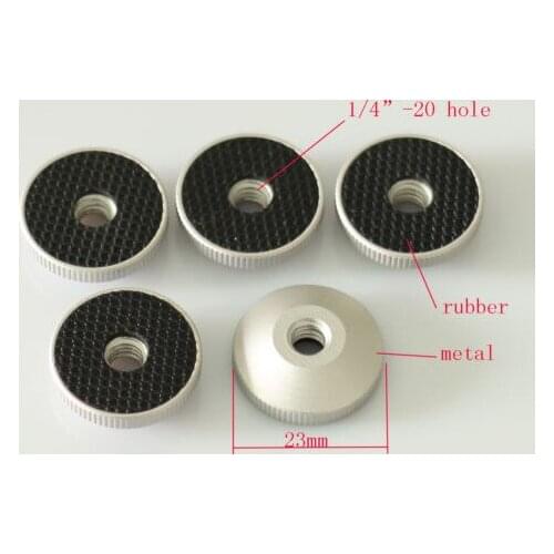 5x 1/4"-20 hole nuts with rubber gasket for tripod camera flash hot shoe adaptor