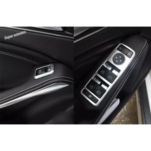 Lapetus Accessories For Mercedes Benz CLA W117 / GLA X156 200 220 2014 - 2019 Car Window Glass Lift Button Panel Cover Trim
