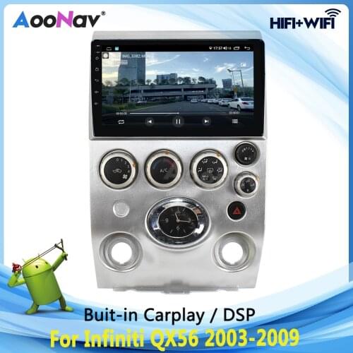 Horizontal Screen Stereo 2 Din Car Radio Head Unit For Infiniti QX56 2003-2009 GPS Navigation Multimedia DVD Radio Player