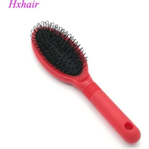 Freeshipping - 100pcs No.3 Loop Brush RED HANDLE for Hair Extension / Professional Hair Comb