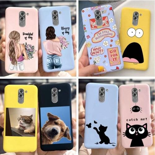 For Huawei GR5 2017 Case Honor 6X Case Silicone Cartoon Soft TPU Back Cover For Huawei Honor 6X Honor6x 6 X Phone Case Funda Cat