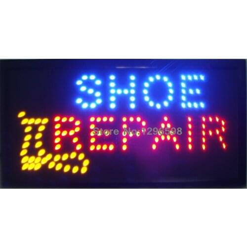 CHENXI Led shoe repair shop open neon sign custom led sign 10*19 inch semi-outdoor Ultra Bright advertising Running signage