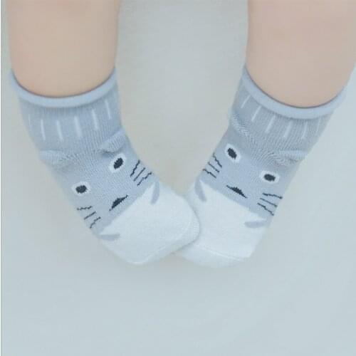 Baby anti-slip socks girls boys toddler cotton summer short socks kids newborn infant new Cartoon cute fox sock baby accessories