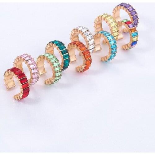 Luxury Crystal Ear Cuff For Women Girls Wedding 925 Sterling Silver Clip On Earrings Fashion Trendy 2021 Jewelry Wholesale