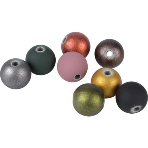 50Pcs/lot 8mm Frosted Seed Loose Beads With Hole Diy Accessories Findings Supplies CCB Matte Spacer Beads For Jewelry Making