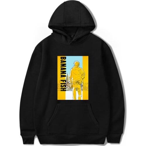 Fashion Banana Fish Anime Hoodie Men/Women popular Casual Banana Fish Hoodies sweatshirt Pullover Streetwear Clothes Oversized