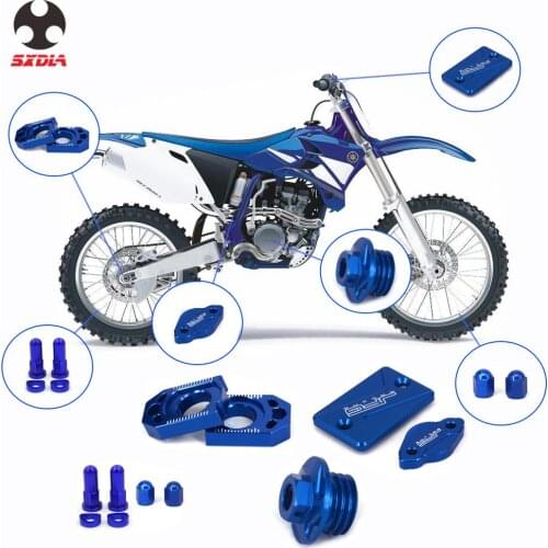 Motorcycle CNC Axle Block Brake Clutch Fluid Reservoir Cover Set For YAMAHA YZ125 YZ250 YZ250F YZ450F YZ125X YZ250X WR 250F 450F