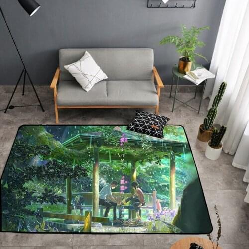 Cartoon Koto no ha no niwa Door Mat Rug Carpet Floor Bedroom Doormat Non-slip Mat Cartoon Gifts