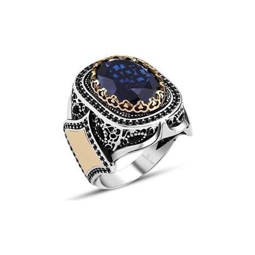 Parlament Gemstone Is Silver Men 'S Ring