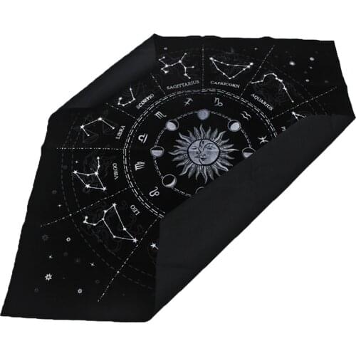 Divination Tarot Table Card Cloth Starry Sky Soft Velvet Tapestry Square