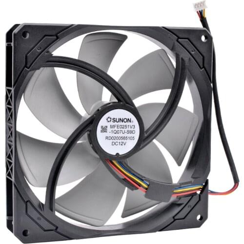 New MFE0251V3-1Q07U-S9D 14cm 140mm fan 140x140x25mm DC12V 4 wires 4pin for cooling fan of PC computer power supply case