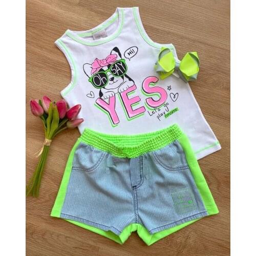 0-3Y Toddler Girls Summer Clothes Set Cartoon Letter Printed Sleeveless Top Shorts Casual 2pcs Baby Clothes Girl Outfits Set
