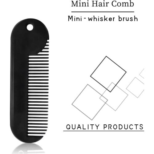 Barbershop mens mini comb barber comb pendant small beard care comb professional salon styling tool