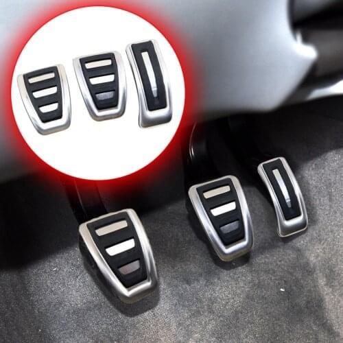 Antislip Plate MT Foot Brake Accelerator Fuel Gas Oil Clutch Pedal Cover Accessories Fit For Audi A4 A5 A6 A7 S4 S5 S6 Q5 Parts