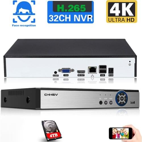 32CH H.265 4K CCTV IP Network Video Surveillance Recorder Face Detection 16 Channel NVR 8MP 16CH XMEYE Camera Recorder ONVIF NVR