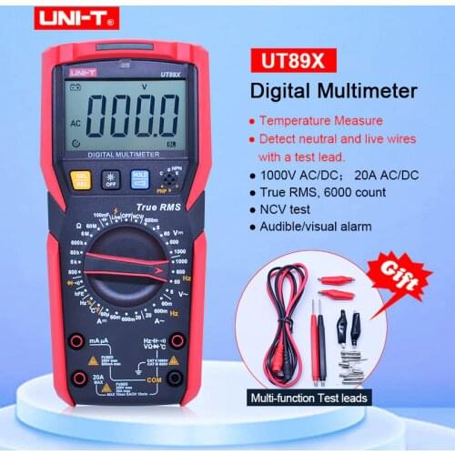 UNI-T UT89X TRMS multimeter tester ac dc Voltmeter Ammeter Capacitance Frequency Resistance tester with Temperature testing