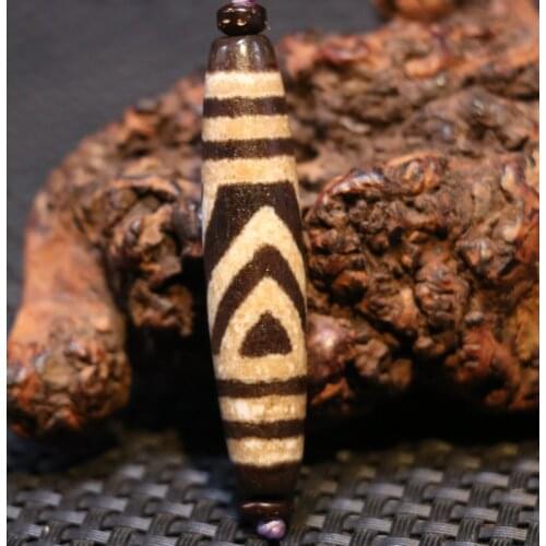 Magic Power Treasure Tibetan old Agate Peak Top Success dZi Bead Pendant Amulet Pendant LKbrother Talisman UPD210527A4