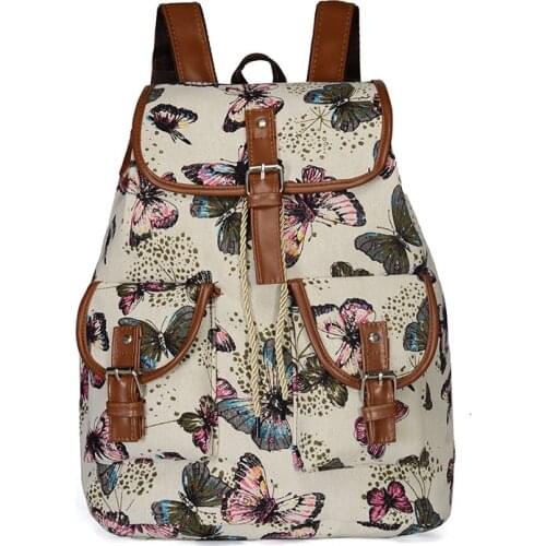 Fashion 2021 New Woven Fabric Female Bagpack Women Backpack Bohemia Boho Ladies Drawstring Rucksack Girls School Bags