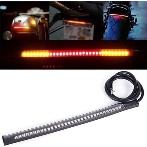 1pc 48SMD LED Motorcycle Decorative Lights Strip Light Motorbike Tail Brake Stop Turn Signal Strip Stop Light General Fashion