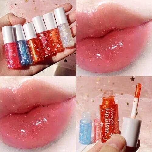 1PC Wet Gloss Crystal Jelly Lip Gloss Shiny Clear Mirror Moisturizing Lip Tint Oil Glitter makeup Liquid Lipsticks Cosmetics