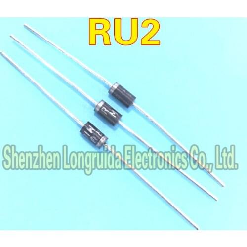 10PCS RU2 new line 1A fast recovery diode rectifier diode 600V